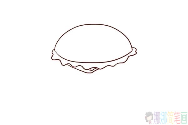汉堡包怎么画,汉堡包简笔画步骤