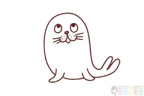 海狮儿童简笔画图片,海狮怎么画