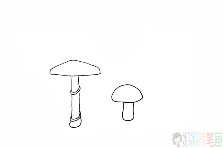 怎么画蘑菇,几朵蘑菇简笔画法