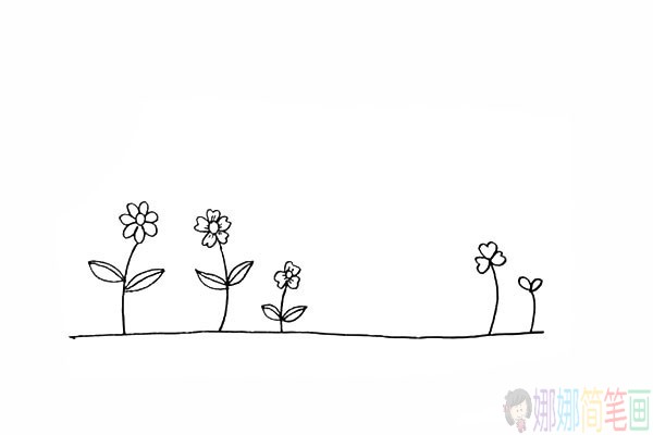 好看的向日葵的简笔画,向日癸的画法