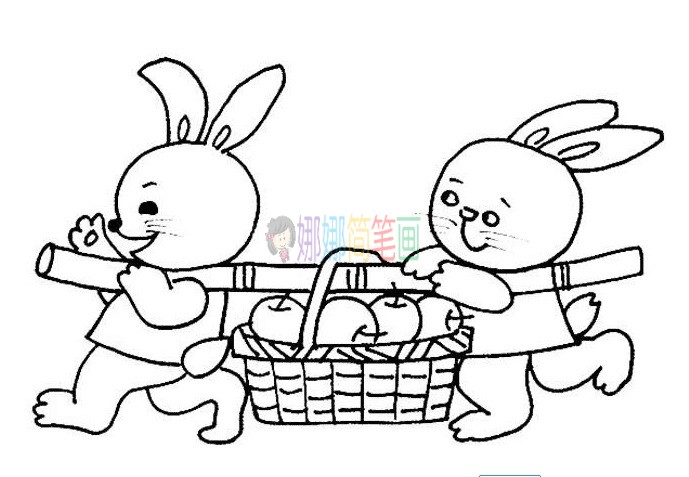 各种小兔子简笔画