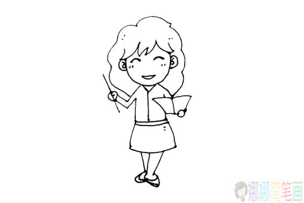 儿童画老师怎么画,老师简笔画教学步骤