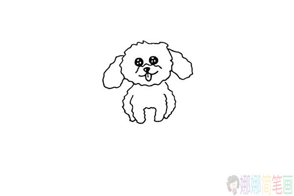 可爱的小狗怎么画,泰迪犬儿童简笔画