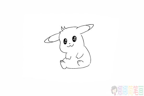 怎么画皮卡丘,皮卡丘简笔画步骤