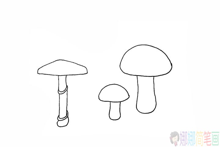 怎么画蘑菇,几朵蘑菇简笔画法