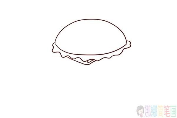 汉堡包怎么画,汉堡包简笔画步骤