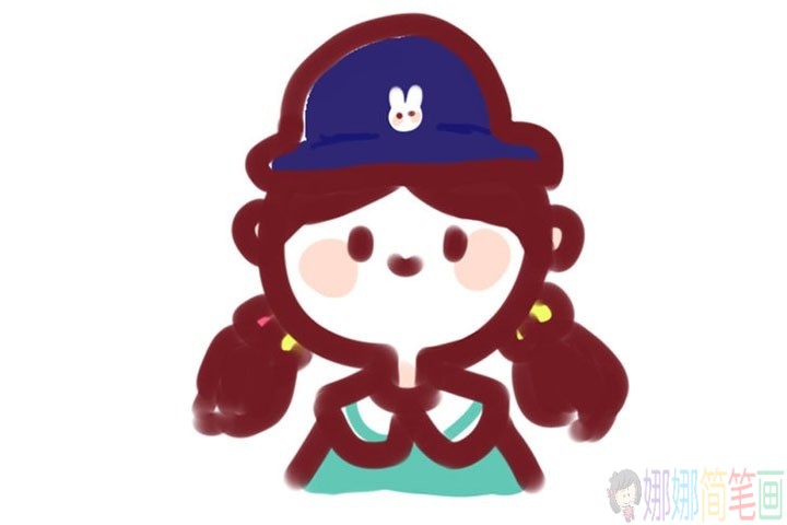 冬季的可爱少女简笔画图集