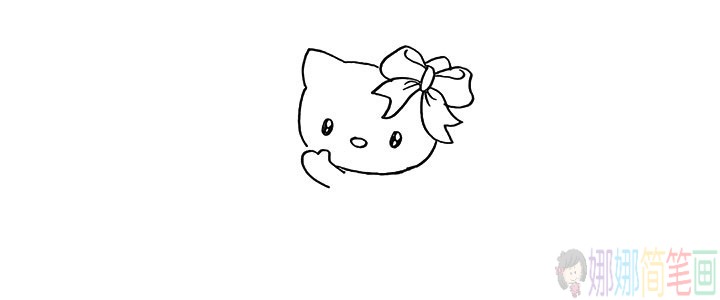 hello kitty怎么画,凯蒂猫的简笔画教程