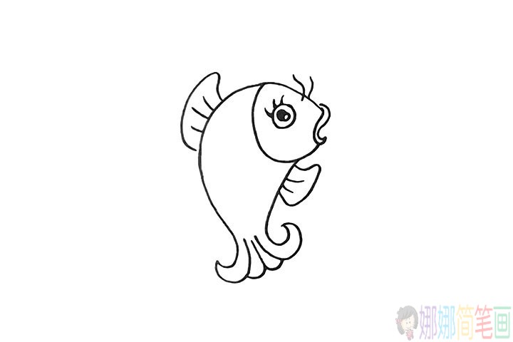 鲤鱼怎么画,锦鲤简笔画教程