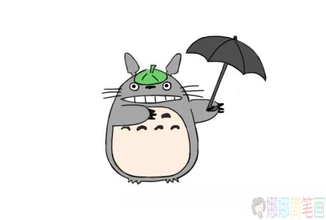 龙猫简笔画图片,龙猫简笔画步骤