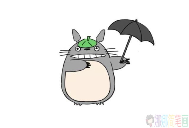 龙猫简笔画图片,龙猫简笔画步骤