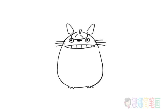 龙猫简笔画图片,龙猫简笔画步骤