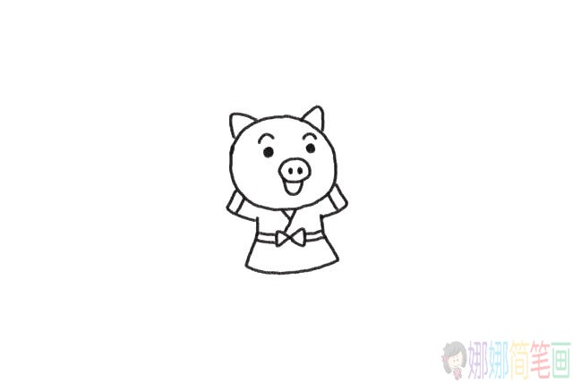 可爱的小猪怎么画,小猪简笔画教程