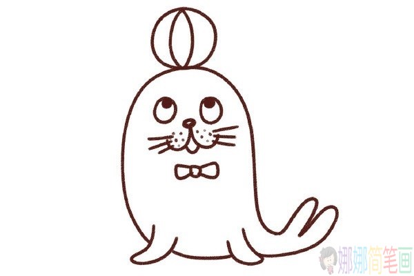 海狮儿童简笔画图片,海狮怎么画