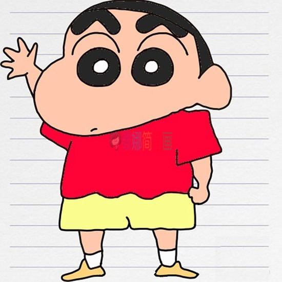 蜡笔小新简笔画,蜡笔小新怎么画教程