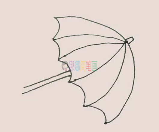 彩色雨伞的画法教程,雨伞简笔画