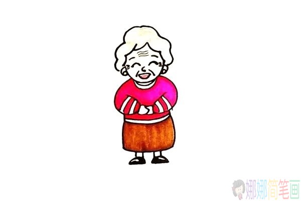 老奶奶的画法,老奶奶儿童简笔画