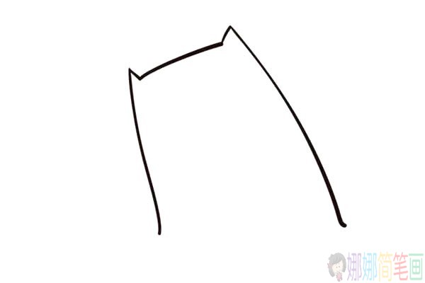 小猫钓鱼简笔画步骤,小猫钓鱼画画教程