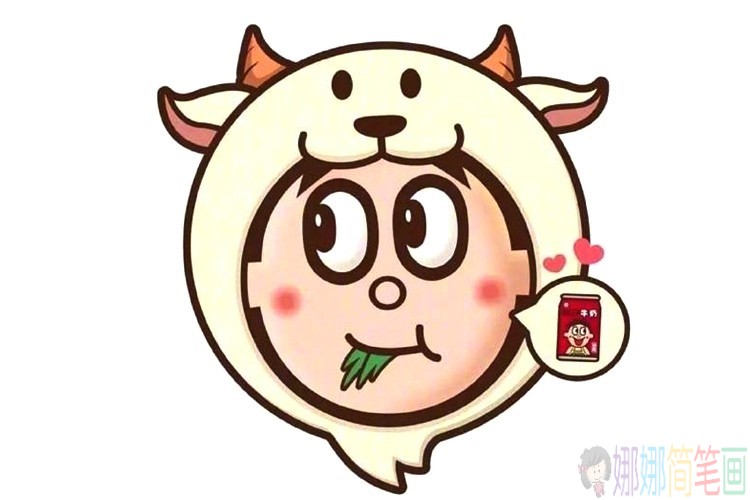 各种可爱的Q版旺仔简笔画图集
