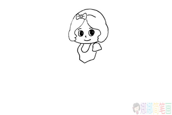 可爱的小公主简笔画法和步骤