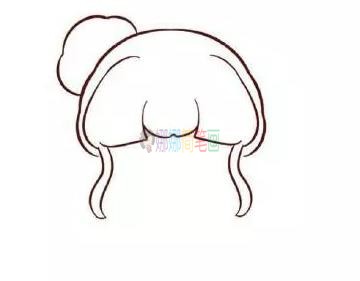 戴围巾的女孩简笔画,冬天的女孩简笔画