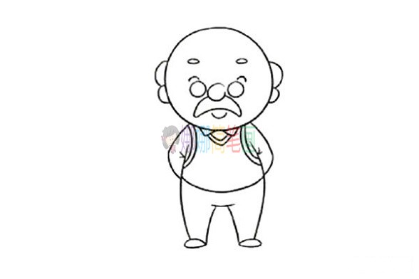 老爷爷怎么画,老爷爷儿童简笔画