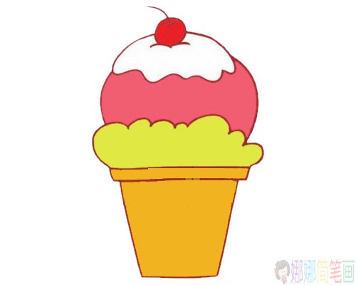 冰淇淋简笔画教程