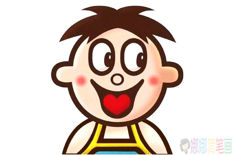 各种可爱的Q版旺仔简笔画图集