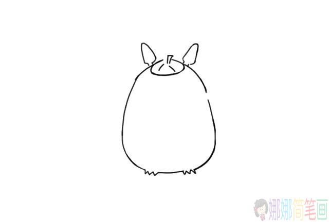 龙猫简笔画图片,龙猫简笔画步骤