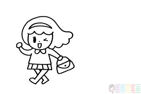 简单可爱的小女孩简笔画步骤