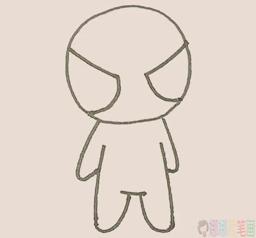 Q版蜘蛛侠怎么画