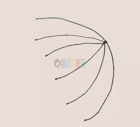 彩色雨伞的画法教程,雨伞简笔画