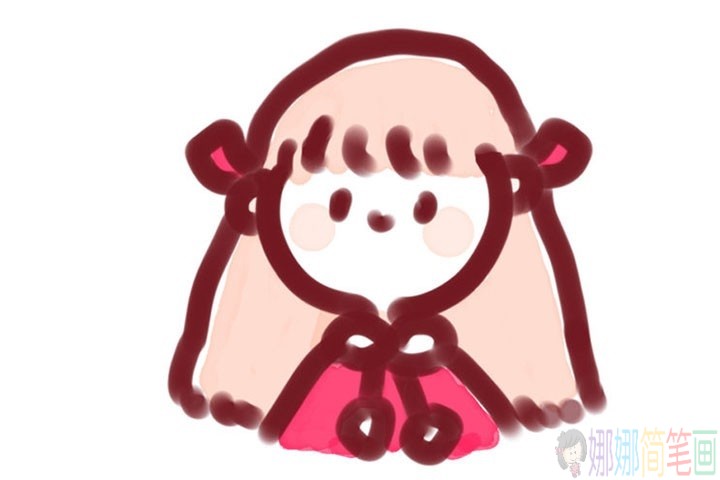冬季的可爱少女简笔画图集