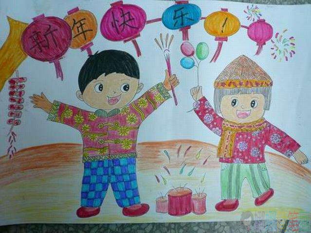 2020优秀新年元旦儿童绘画图片大全
