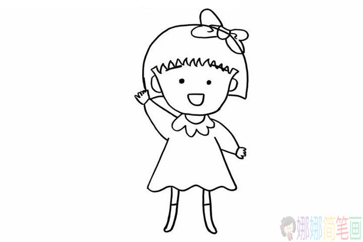 樱桃小丸子的画法,小丸子简笔画图片大全