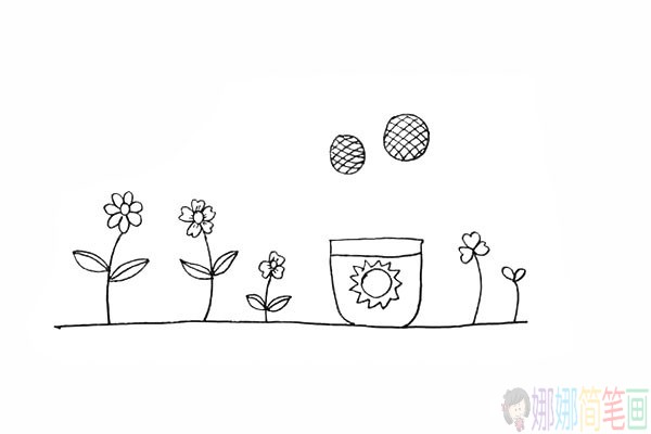 好看的向日葵的简笔画,向日癸的画法