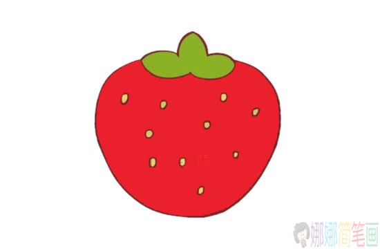 怎么画草莓,草莓简笔画步骤
