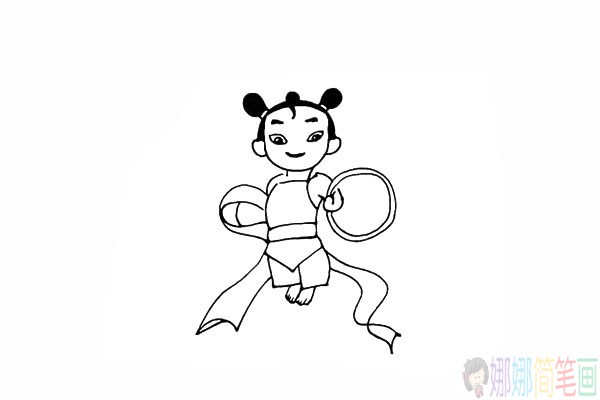 怎么画哪吒,哪吒简笔画步骤图片