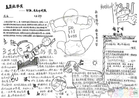 自我激励手抄报,名人励志主题手抄报