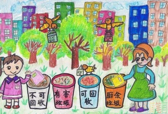 垃圾分类儿童绘画优秀作品