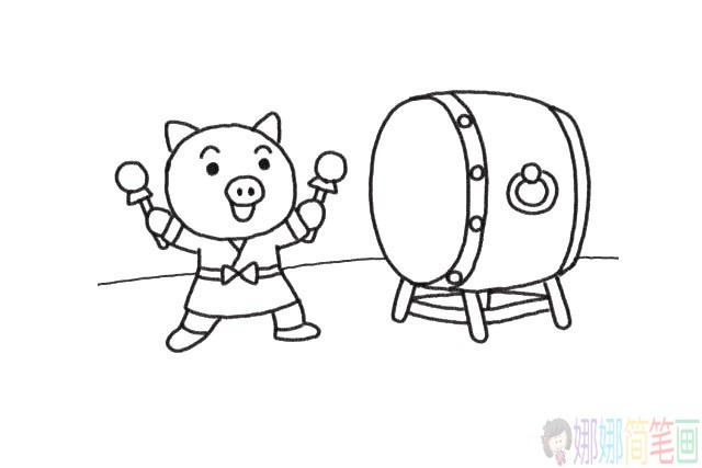 可爱的小猪怎么画,小猪简笔画教程