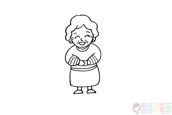 老奶奶的画法,老奶奶儿童简笔画