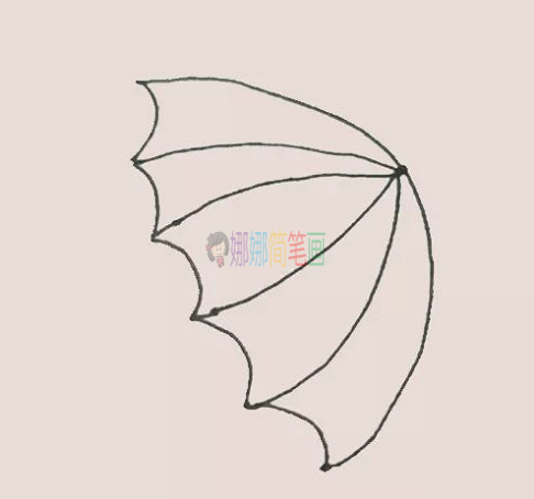 彩色雨伞的画法教程,雨伞简笔画