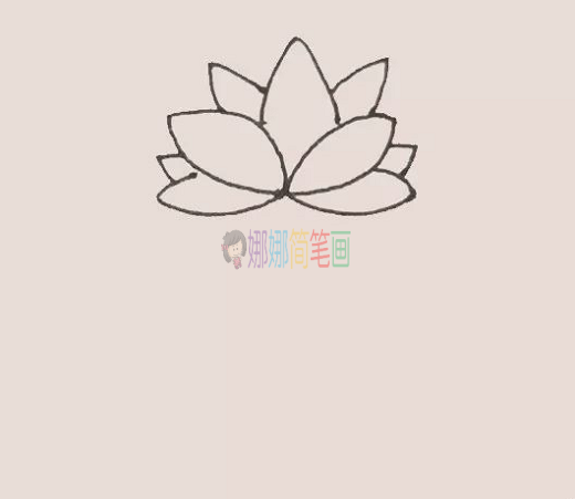 荷花简笔画,荷花怎么画教程
