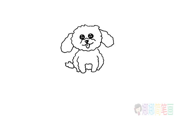 可爱的小狗怎么画,泰迪犬儿童简笔画