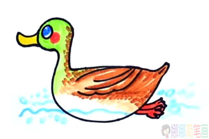 小鸭子的简笔画法