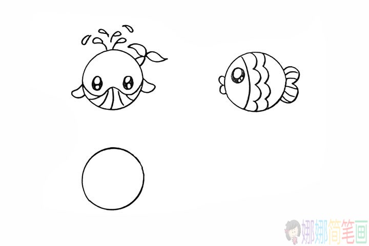 教孩子简笔画各种海洋动物