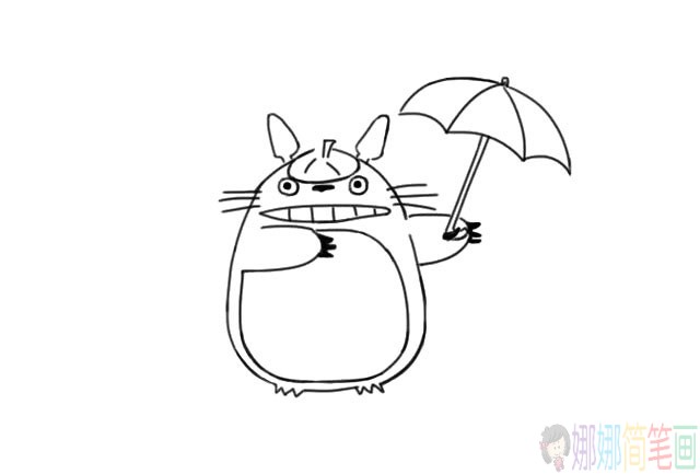 龙猫简笔画图片,龙猫简笔画步骤