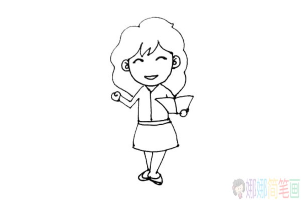 儿童画老师怎么画,老师简笔画教学步骤
