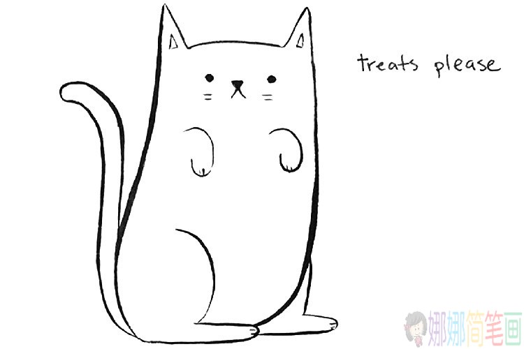 简单可爱的小猫咪儿童画法